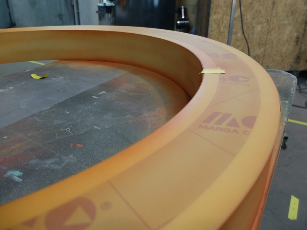 Circular LED faux wood finish light build