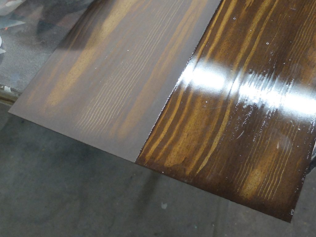 Circular LED faux wood finish options