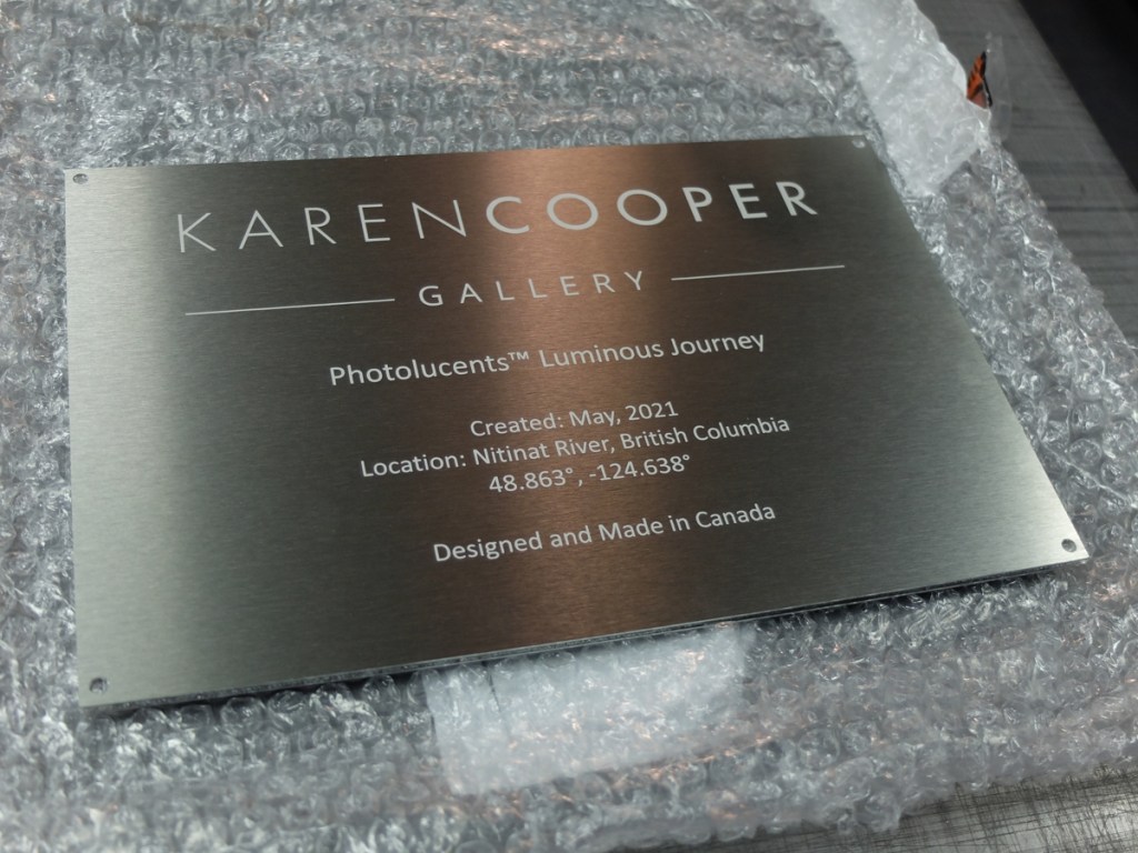 Karen Cooper Gallery Curved Photolucent on Illuminated Base